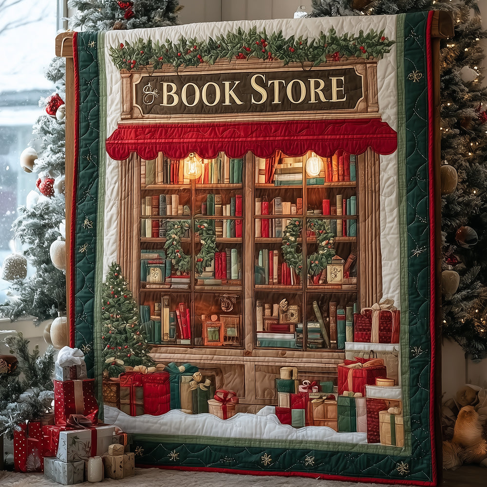 Bookshop Wonderland Quilted Blanket NCU0TH3475