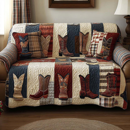 Boot Scooting Quilted Sofa Cover NCU0NT10805