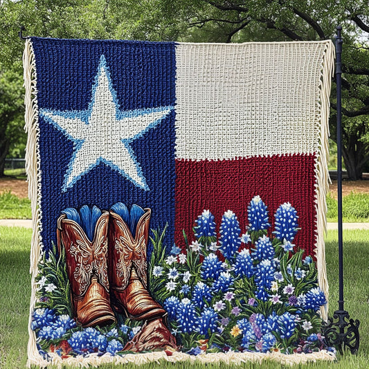 Boots and Blooms Woven Sofa Blanket NCU0NT5879