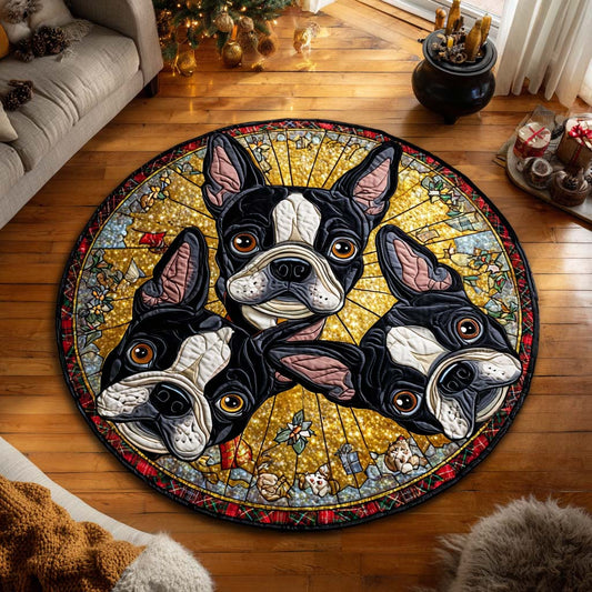 Boston Festive Trio Quilted Round Mat NCU0XD689