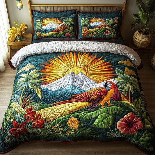 Botanical Bliss 3-Piece Quilted Bedding Set NCU0PT4718