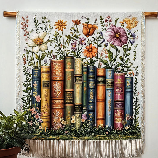 Botanical Book Haven Woven Sofa Blanket NCU0NT4747