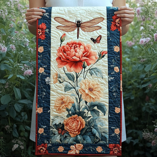 Botanical Elegance Quilted Table Runner NCU0PT4495