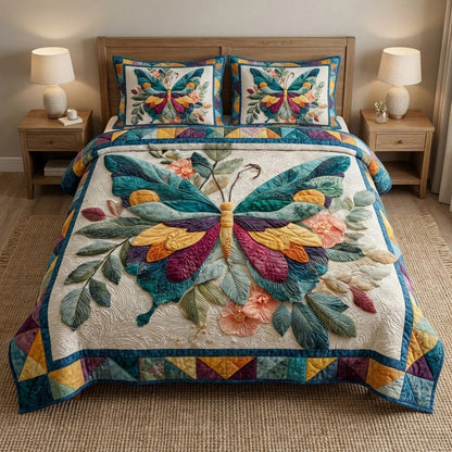 Botanical Muse 3-Piece Quilted Bedding Set NCU0VL3321