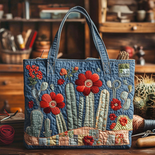 Botanical Spines Quilted Tote Bag NCU0PT8456