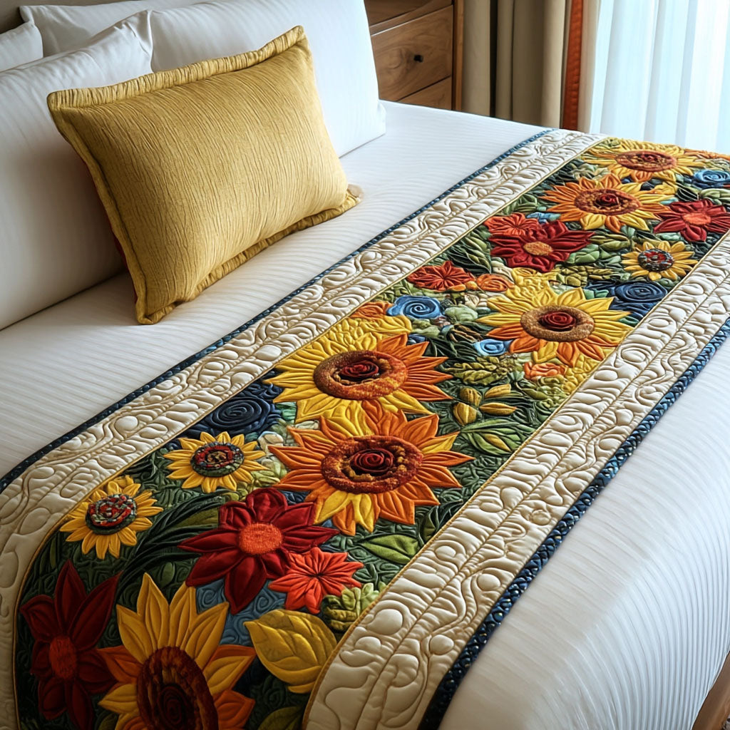 Botanical Whisperwork Quilted Bed Runner NCU0PT11155