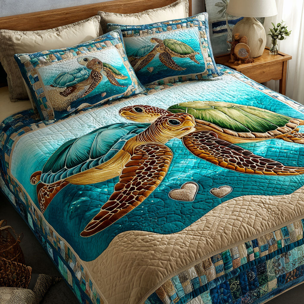 Bound By Love 3-Piece Quilted Bedding Set NCU0NT11756