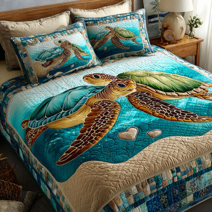 Bound By Love 3-Piece Quilted Bedding Set NCU0NT11756