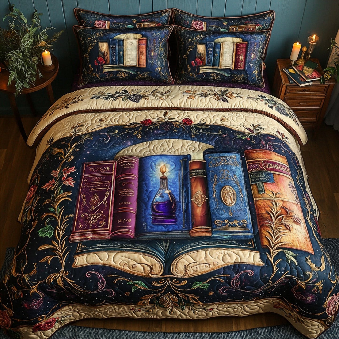 Bound Treasures 3-Piece Quilted Bedding Set NCU0PT5907