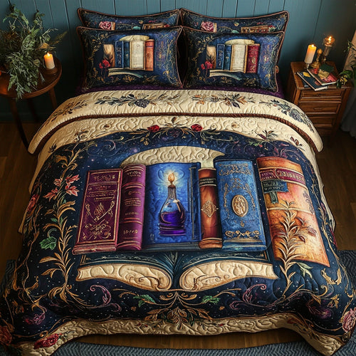 Bound Treasures 3-Piece Quilted Bedding Set NCU0PT5907