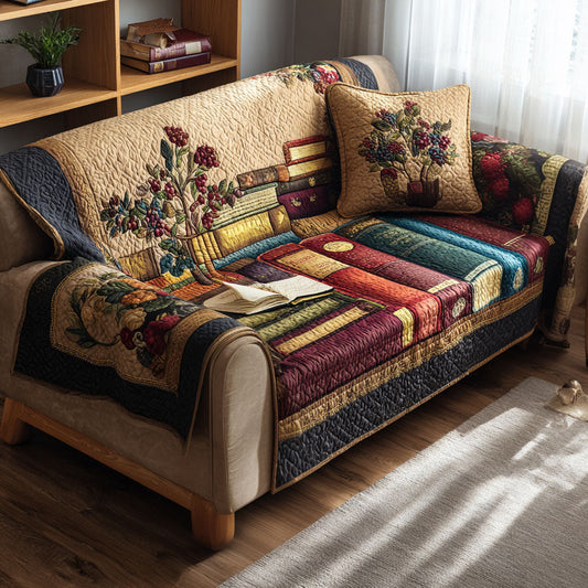 Bound by Stories Quilted Sofa Cover NCU0PT9931