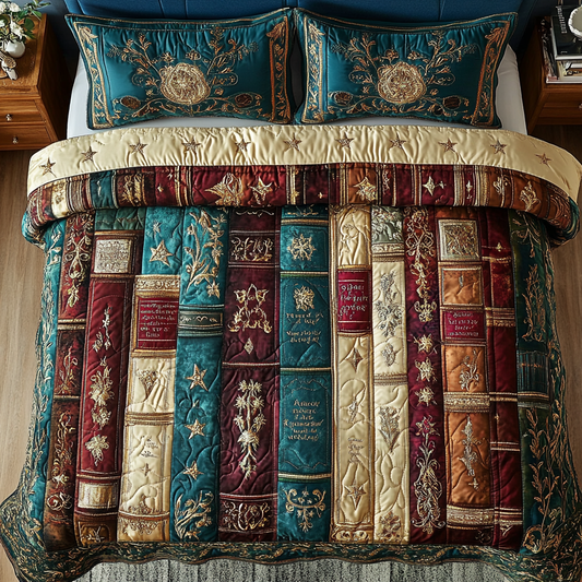 Boundless Stories 3-Piece Quilted Bedding Set NCU0DK4787