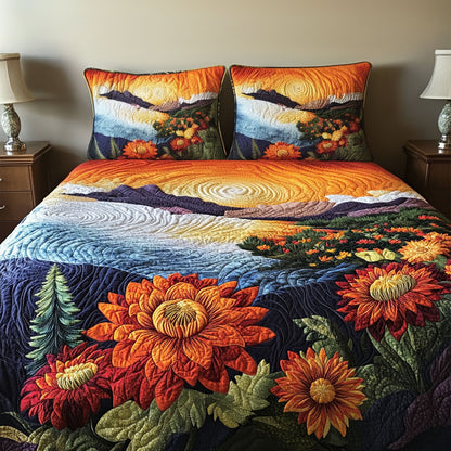 Bountiful Harvest 3-Piece Quilted Bedding Set NCU0PT7748