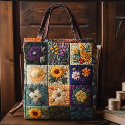 Bouquet Weave Quilted Tote Bag NCU0PT7901