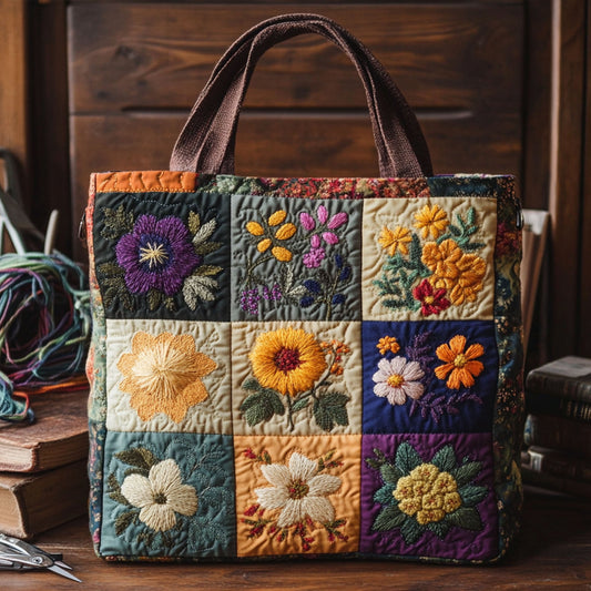 Bouquet Weave Quilted Tote Bag NCU0PT7901