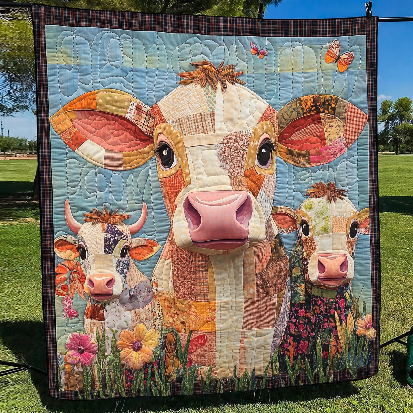 Bovine Beauties Quilted Blanket NCU0TH1360