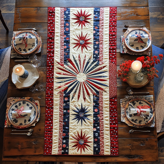 Bow Glory Quilted Table Runner NCU0VH5936