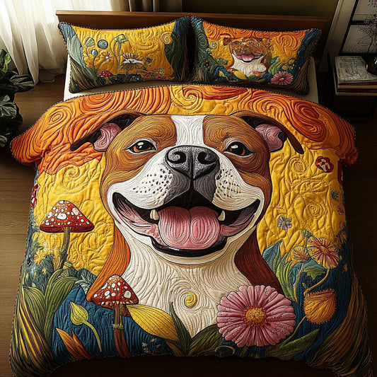 Brave Bark 3-Piece Quilted Bedding Set NCU0DV7444