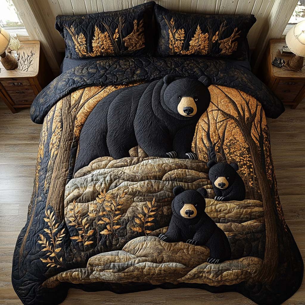 Brave Bear 3-Piece Quilted Bedding Set NCU0NT10518