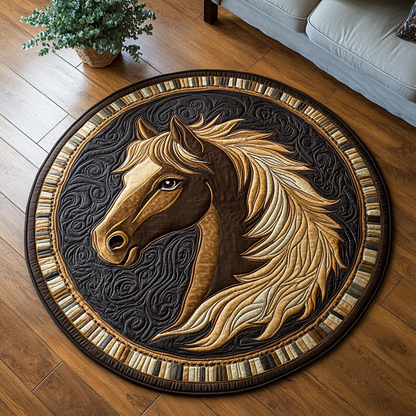 Brave Horse Quilted Round Mat NCU0DK9595