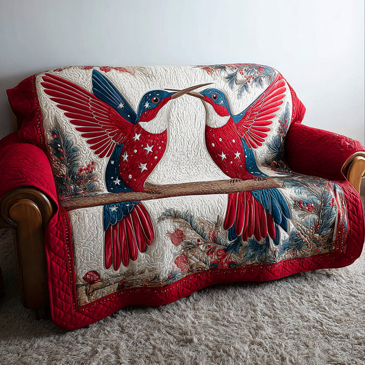 Brave Hummingbirds Quilted Sofa Cover NCU0TD1305