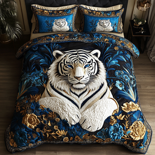 Brave Tiger 3-Piece Quilted Bedding Set NCU0DK8376