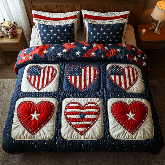 Braveheart Stars 3-Piece Quilted Bedding Set NCU0NT7401