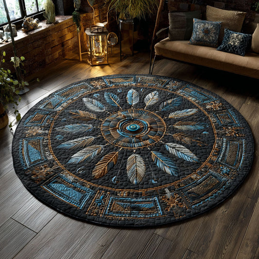 Breath of the Sky Quilted Round Mat NCU0PT8853