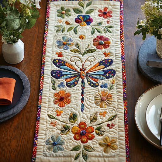 Breeze Blooms Quilted Table Runner NCU0PT5413