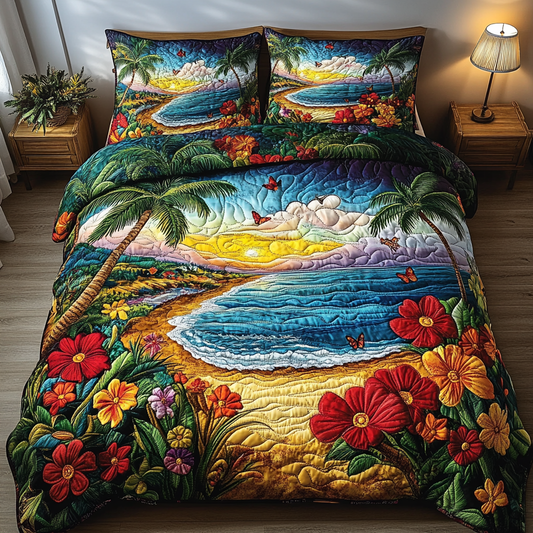 Breeze Dream 3-Piece Quilted Bedding Set NCU0VL1874