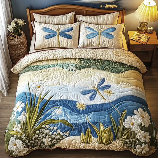 Breeze Whispers 3-Piece Quilted Bedding Set NCU0VH3949