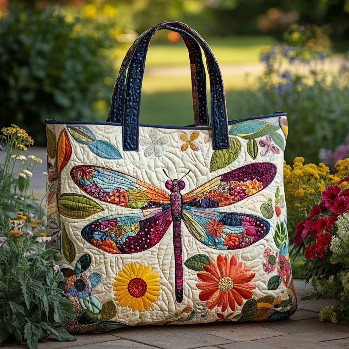 Breezy Bop Quilted Tote Bag NCU0PT8427