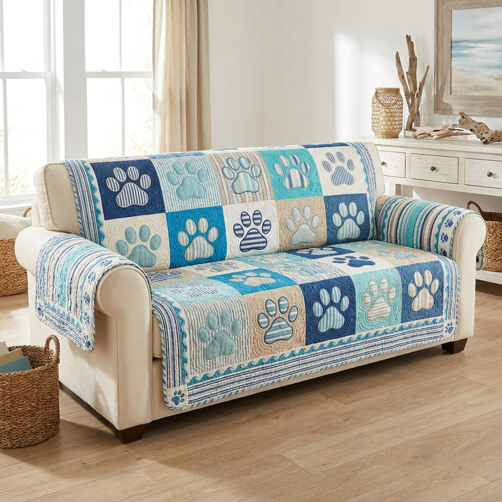 Breezy Tides Quilted Sofa Cover NCU0TV1955