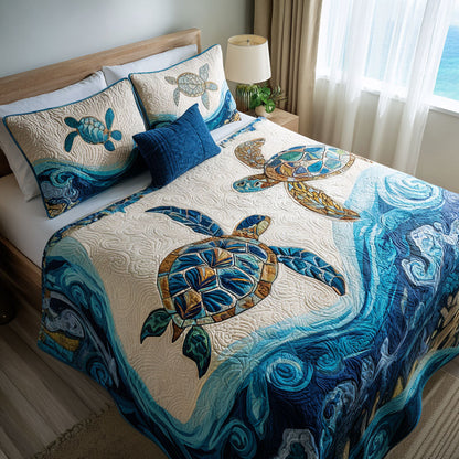 Breezy Waters 3-Piece Quilted Bedding Set NCU0PT8726