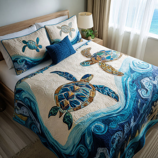 Breezy Waters 3-Piece Quilted Bedding Set NCU0PT8726