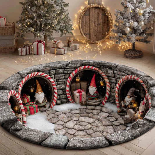 Brick Archway Gnome Pit Round Carpet NCU0XD2030