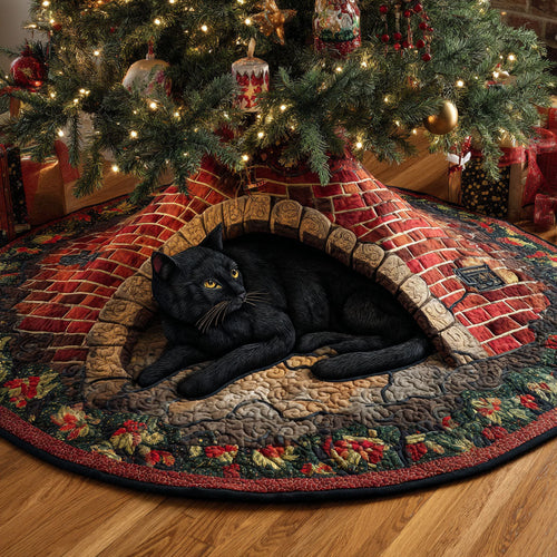 Brick Hearth Haven Christmas Quilted Tree Skirt NCU0TV1113