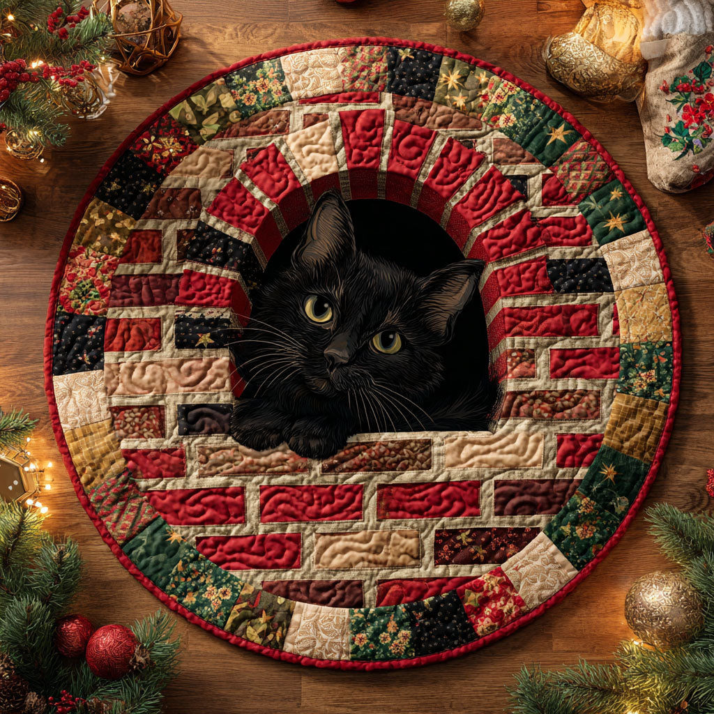 Brick Hideaway Quilted Round Mat NCU0TV1101