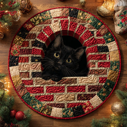 Brick Hideaway Quilted Round Mat NCU0TV1101