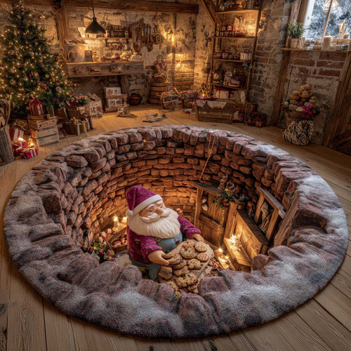 Brick Spiral Gnome Chamber Round Carpet NCU0XD2040