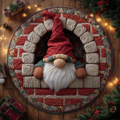 Brickland Santa Arch Quilted Round Mat NCU0TV1046
