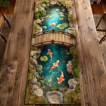 Bridge Garden Quilted Table Runner NCU0TV1776