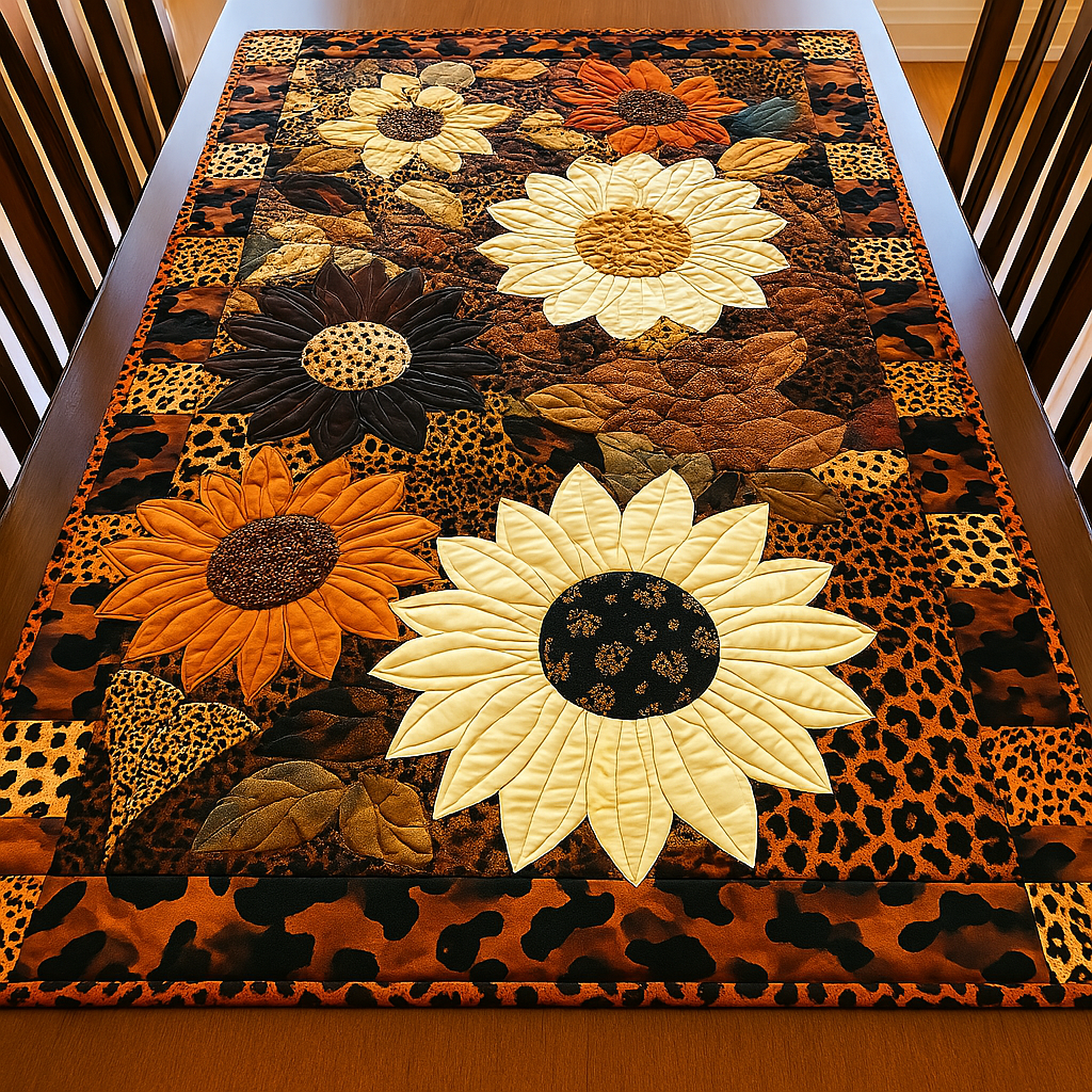 Bright Blooms Quilted Table Runner NCU0VL1900