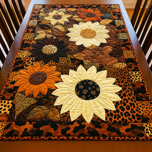 Bright Blooms Quilted Table Runner NCU0VL1900