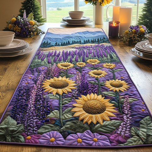 Bright Blossom Quilted Table Runner NCU0DV5343