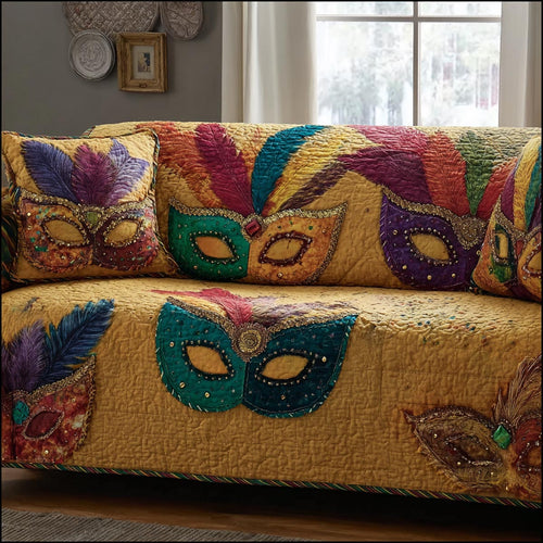 Bright Carnival Quilted Sofa Cover NCU0DV9174