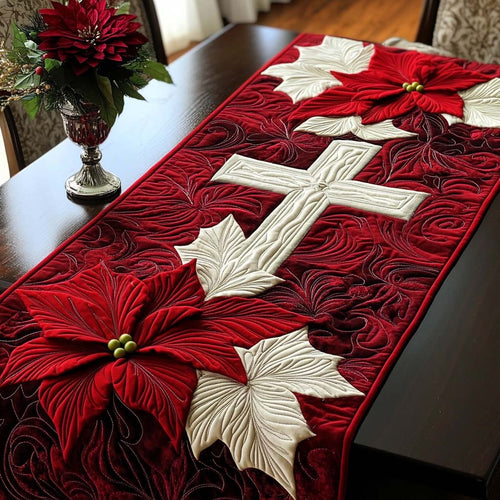 Bright Cross Quilted Table Runner NCU0NT11452