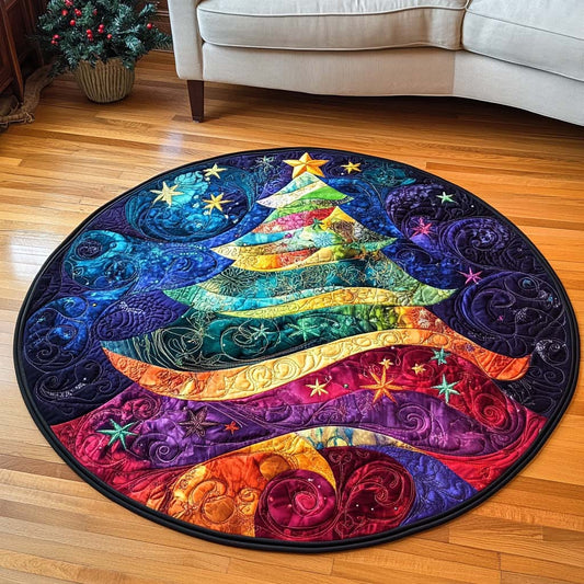 Bright Eve Quilted Round Mat NCU0NT9737