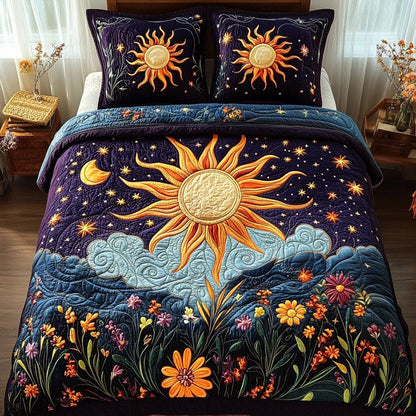 Bright Horizon 3-Piece Quilted Bedding Set NCU0DV9057