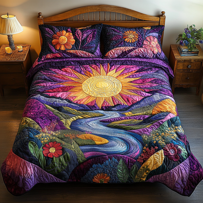 Bright Horizons 3-Piece Quilted Bedding Set NCU0DV3297